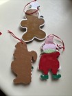 Set/3 Candy Cane Gingerbread House Cookie Christmas Ornament Baker Kitchen Decor — photo 5