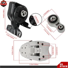 Engine Motor & Trans Mount Set 3PCS For Ford Edge 3.5L 3.7L 2011-2014 Auto Trans