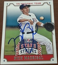2015 Panini USA Baseball Stars & Stripes NICK MADRIGAL #78 🔥 Cubs 🔥 Autograph