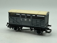 B5100 Hornby Grey LMS Livestock Wagon OO Gauge Play Worn Used Condition