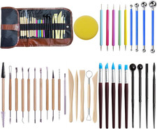 Beginner Clay Sculpting Tools Set Pottery Modeling Kit with Storage Roll