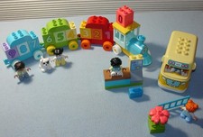 LEGO Duplo 10954 NUMBER TRAIN Learn to Count  10988 THE BUS RIDE Complete EUC