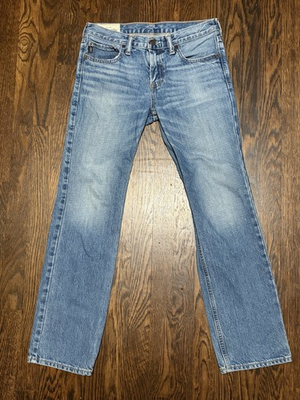 #ad #ad Abercrombie Kids Slim Straight Boys Jeans Size 16 Blue Denim the aamp;f Model $20.00