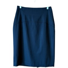 Country Road Skirt Womens Size 12 Black Wool Pencil Straight Knee Length Office