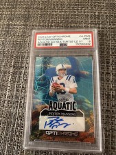2025 leaf optichrome Peyton Manning Aquatic Sea Turtle Auto 1/1  PSA Mint 9