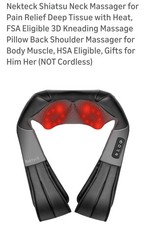 Nekteck Shiatsu Neck Massager for Pain Relief Deep Tissue with Heat, FSA...