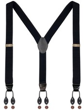 Button Suspenders for Men Dress Pants and Tuxedo Heavy Duty Big and tall Y-ba...