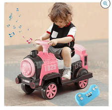 Kids Electric 12V Ride-On Train with Remote Control Option, Pink - NEW/UNBOXED