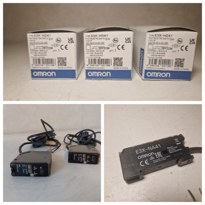 Omron E3X-HD41 Fiber Optic Sensor Bundle + E3X-NA41 + 2x E3S-CL1 Photoelectric