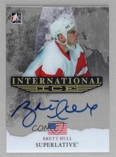 2015 Leaf ITG Superlative International Ice Silver /60 Brett Hull Auto HOF 0a6