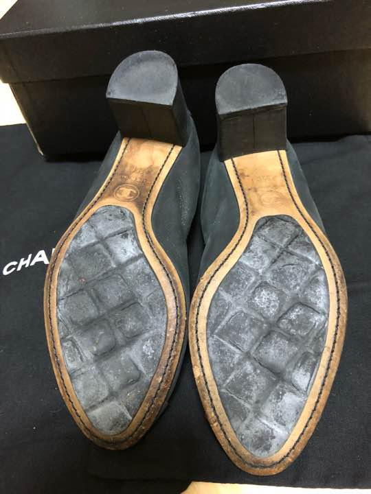 Chanel Pumps Shoes Coco Mark Rubber Charcoal Size 35 US About5 Women thumbnail 22