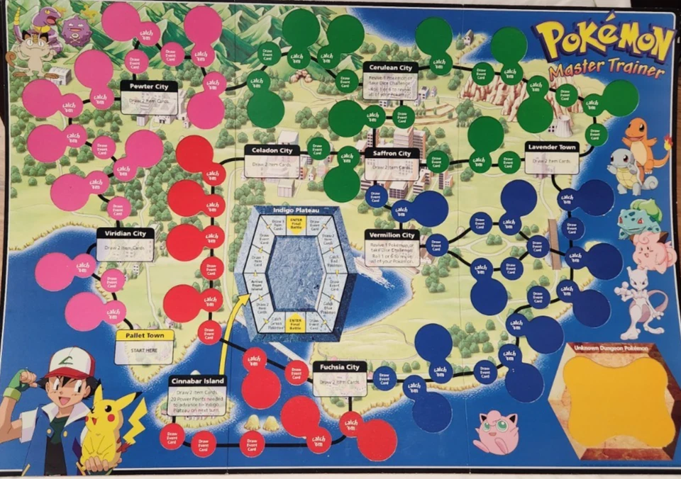 Pokemon Master Trainer Board Game Vintage Hasbro 100% Complete 1999 Rare Gen 1 - Image 2 of 4