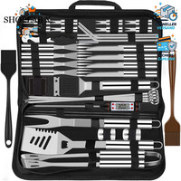 Bbq Grillbesteck Set 38 Teile Edelstahl GrillzubehöR FüR MäNner Geschenk Silber