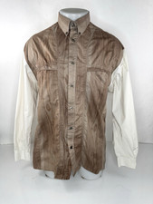 VERSACE / VERSUS - "Wood Grain" Print Mens 48 M / L Shirt