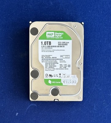HDD 1TB Western Digital Caviar Green WD10EARX 5400RPM, 3,5'' Festplatte, geprüft.