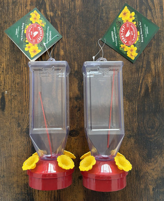 Perky-Pet Hummingbird 18 oz Plastic Lantern Nectar Bird Feeder - 2 pack