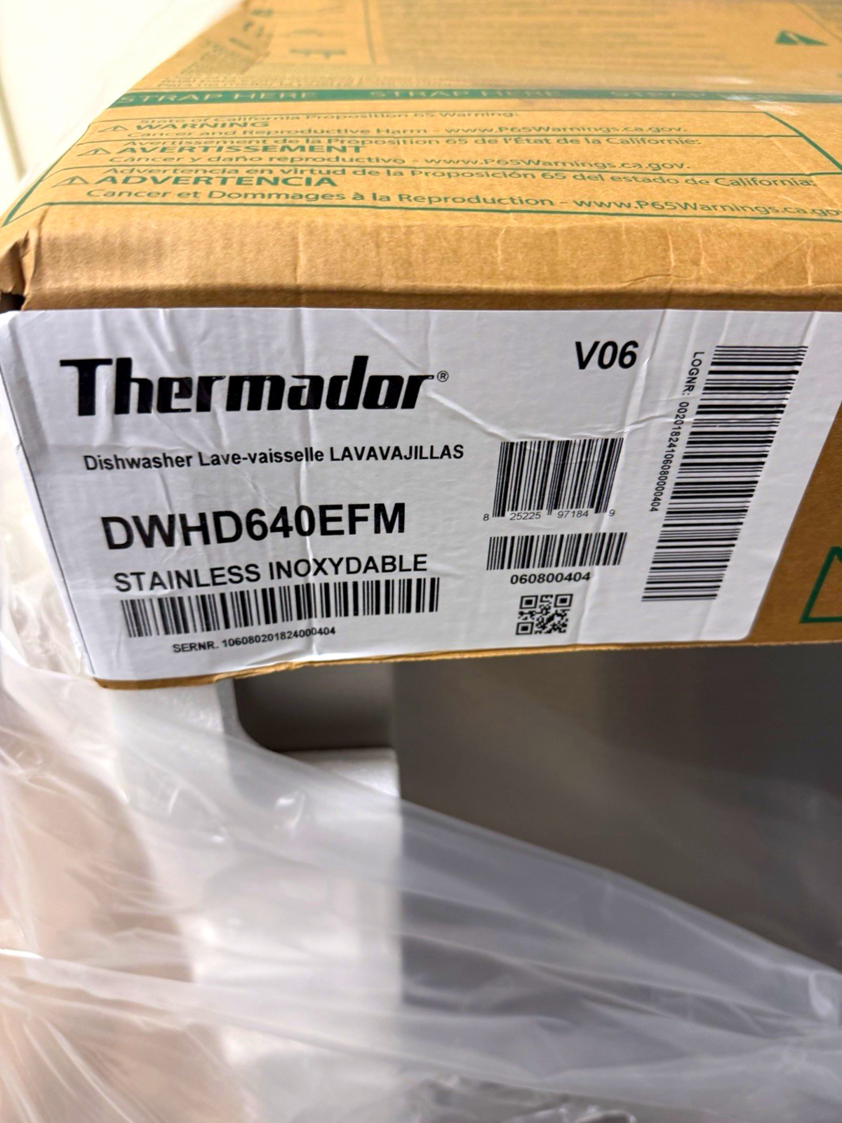 Thermador DWHD640EFM Built-In Integrated Dishwasher, Stainless Steel Finish