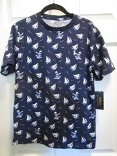 POLO RALPH LAUREN BOYS BLUE SAILBOAT LOGO S/S T- SHIRT SIZE LARGE 14-16 NEW
