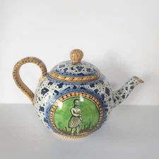 MENGARONI, Italian Hand Painted Ceramic Teapot