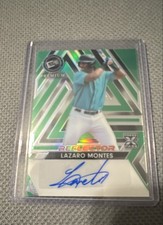2024 Leaf Press Pass Auto Lazaro Montes #BA-LM1 Green Prismatic Reflector 1/3