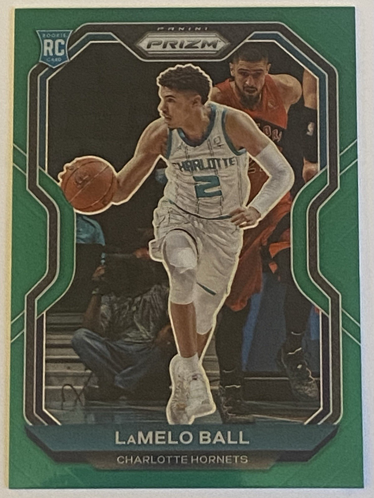 2020-21 Panini Prizm LaMelo Ball RC Green Prizm Rookie #278 Hornets