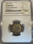 1875 Seated Liberty 20c Twenty Cent Piece AU 55 HEAVY TONE