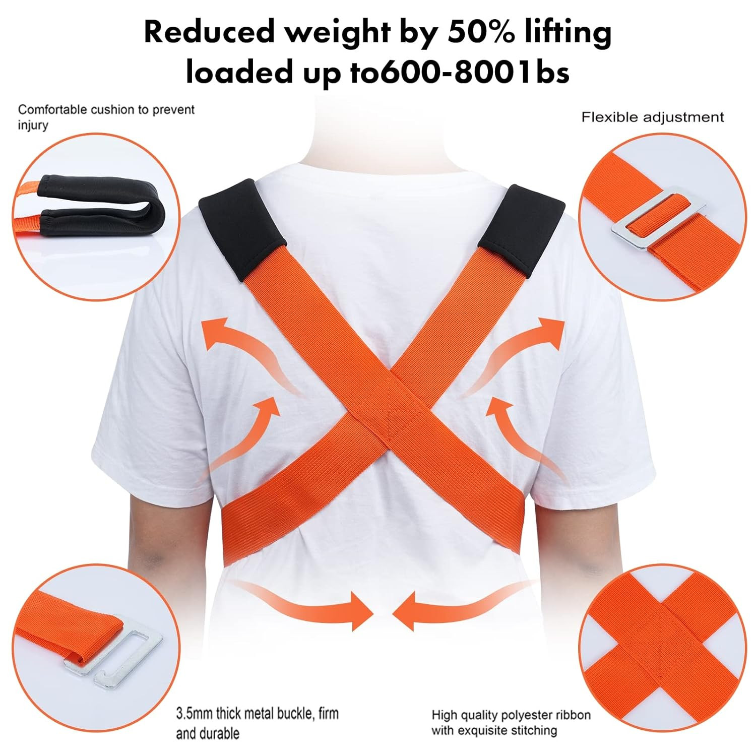 Moving Straps Lifting（Padded） One Person 2-Person Lifting and Moving System Appl