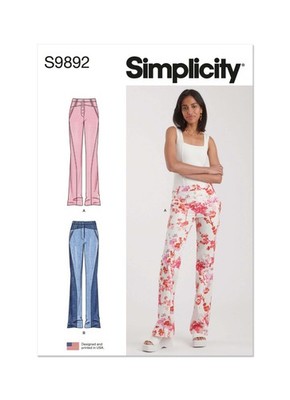 SIMPLICITY 9892 Schnittmuster Misses Damen Jeans Größe 8-16 ungeschnitten