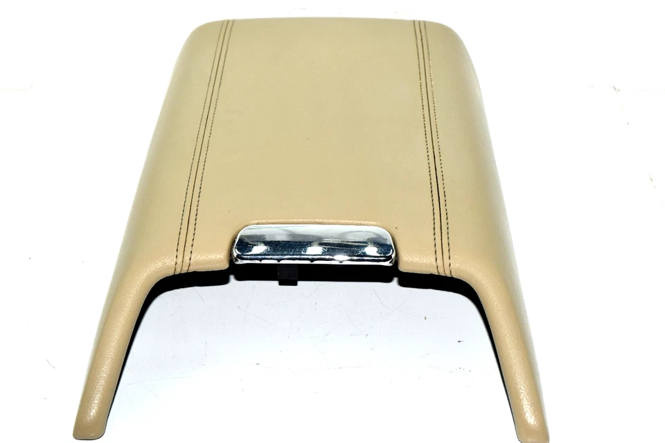 💎 Lincoln Navigator 2003-2006 beige consola delantera luz cuero reposabrazos tapa OEM Foto 2 de 4