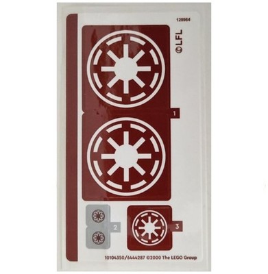 new LEGO Sticker Sheet from the Coruscant Guard Gunship set 75354