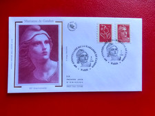 FDC sur soie 1er jour : 2006  60e Anniversaire de la MARIANNE de GANDON