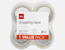 Office Depot Brand Shipping Tape, 1-15/16" x 70-13/16 Yd, Clear, 8PK