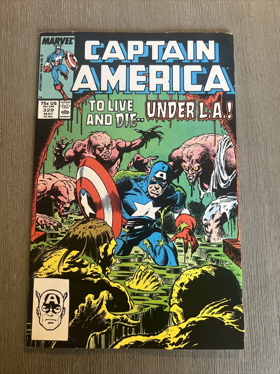 Captain America #329 Comic Book 1987 FN/VF Mark Gruenwald Mike