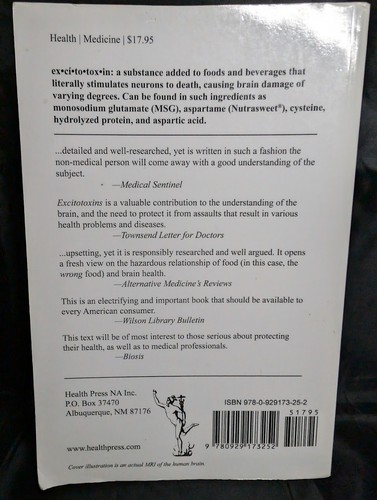 Excitotoxins : The Taste That Kills - Russell L. Blaylock - PB - Acceptable - Foto 2 di 9