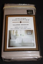 New COTTON COLLECTION twin bedskirt in silver