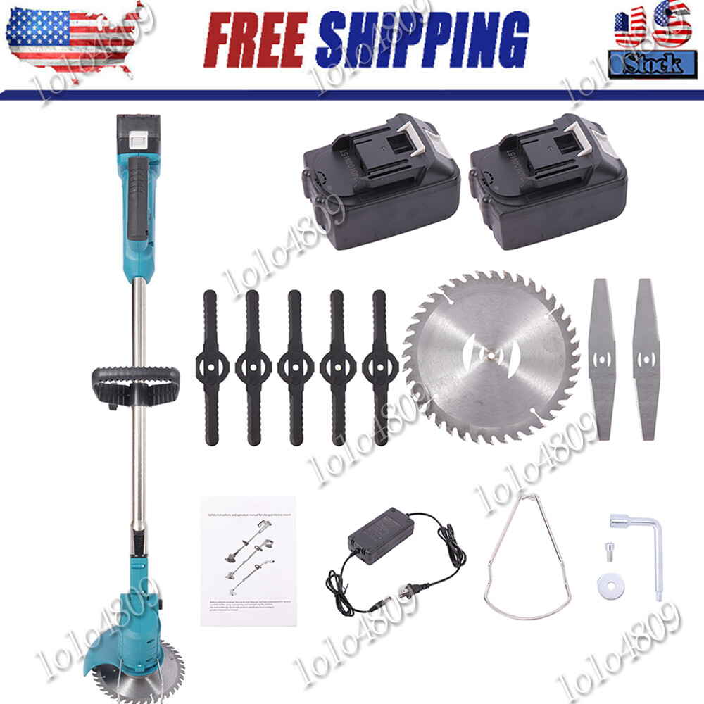 Weed Wacker Battery Operated,24V Battery Powered Weeder String Trimmer+2 Battery