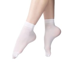 12 Pairs Sheer Nylon Socks for Women Thin Ankle Stocking Footies Transparent ...