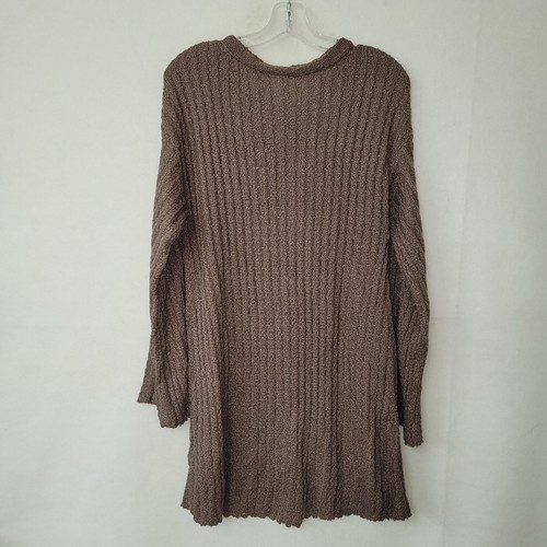 Loveriche Sweater Dress Womens M Brown Long Sleeve Ribbed Knit Stretch Mini - Picture 8 of 12