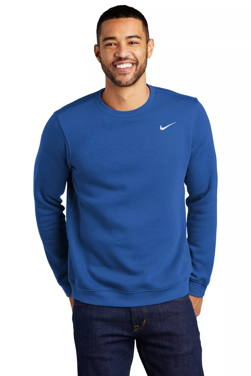 Nike Club Fleece Crew Men s Sweater Size M Lapis Purplish Blue 839667 430
