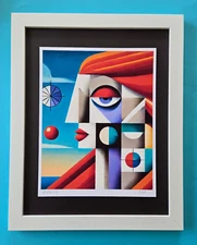 AIDAN FLUX | Hand Signed Authentic Print Framed "LOVE MY BOLD FEELINGS" COA