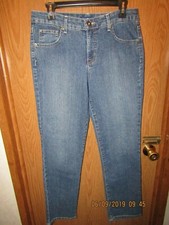 WOMENS BANDOLINO BLUE JEAN PANTS 2 SPANDEX DESIGN POCKETS SIZE 8 INSEAM 30