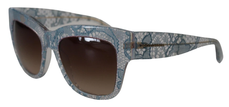 Gafas de sol DOLCE & GABBANA DG4231 azul encaje acetato rectangular tonos PVP 450usd Foto 2 de 4
