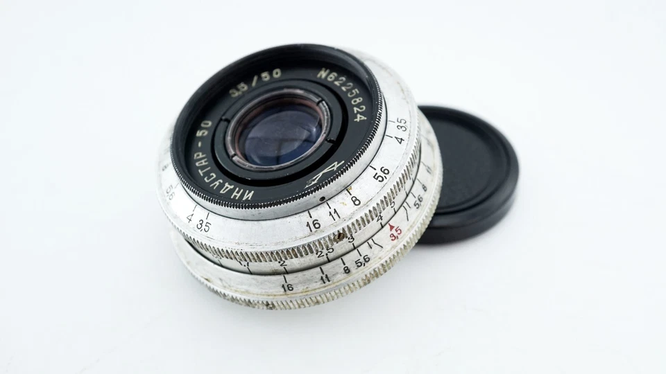 Vintage SLR Silver KMZ Industar 50 3,5 50mm Zenit lens M39 portrait L39 - Image 2 of 4