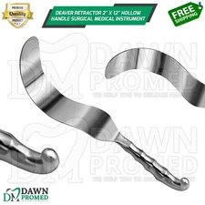 Deaver Retractor 2" X 12" Hollow Handle Surgical Medical Instrument German Grade