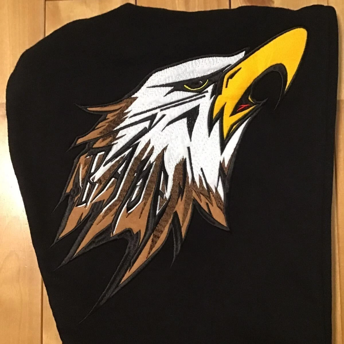 A BATHING APE (BAPE) BAPE EAGLE FULL ZIP HOODIE nero A Bathing Ape taglia M Eagle Parka USATOone