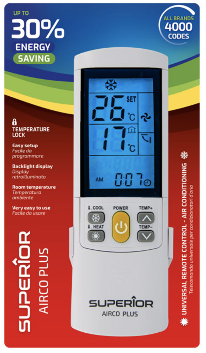 Télécommande universelle climatiseur Airco Plus pour régler la température idéale de votre salon
