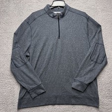 Greg Norman 1/4 Zip Sweater Men's Size XL Gray Long Sleeve Stretch Golf