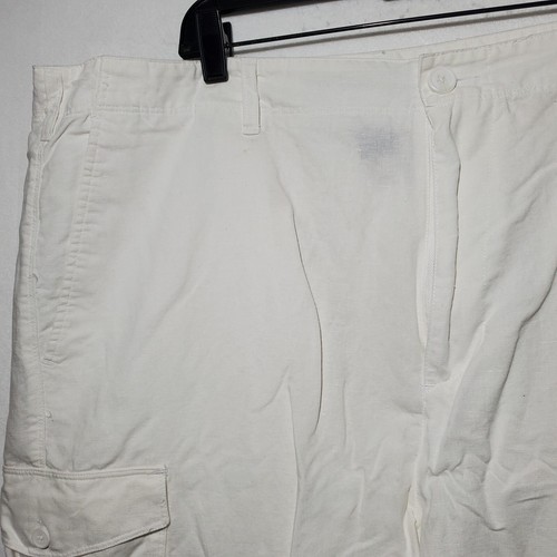 Sean John Shorts Men's Size 40X12 Bright White Cargo Classic Flight Linen Cotton - Picture 13 of 21