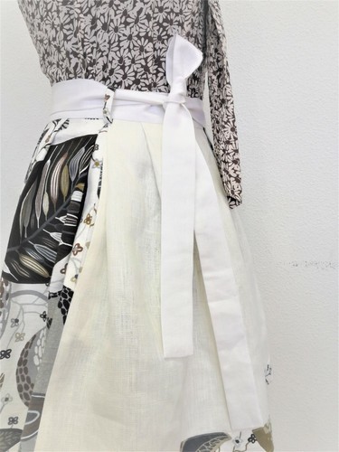 Size L/ 10 US Linen and cotton wrap skirt - Picture 4 of 11