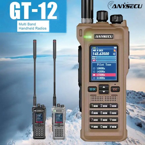 ANYSECU GT-12 960CH FM AM UHF VHF Multi-band 10W Handheld DTMF Walkie Talkie NEW - Zdjęcie 10 z 16
